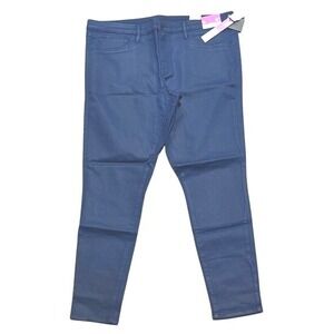 Mossimo Coated Jeans Womens Plus 18 Skinny Denim Wax Pants Navy Blue NEW NWT